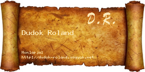 Dudok Roland névjegykártya