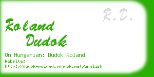 roland dudok business card